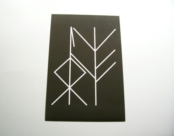 Ancestral Power Bind Rune Black Altar Card by Wayuką́