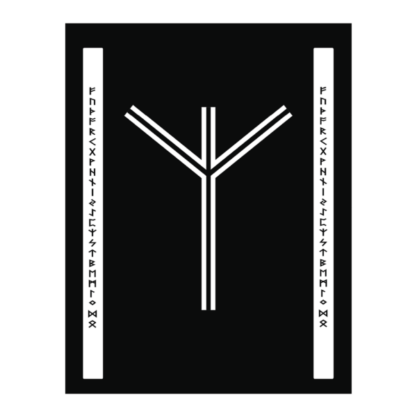 Algiz Black and White Art Prints by Wayuką́