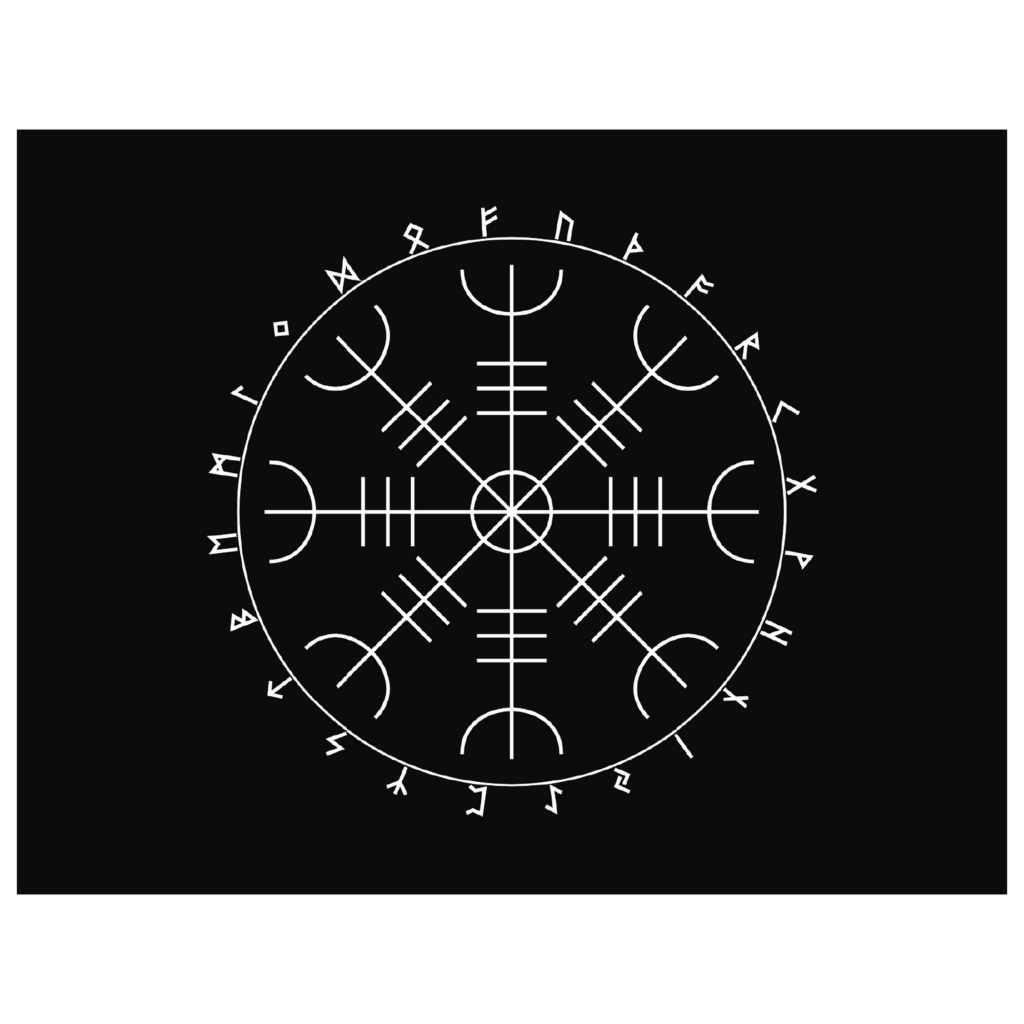 Aegishjalmr Runes Art Prints (Digital)