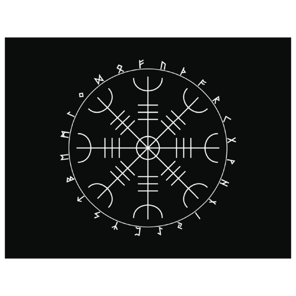 Aegishjalmr Runes Art Prints by Wayuką́
