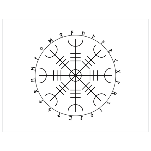 Aegishjalmr Runes Art Prints by Wayuką́