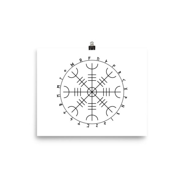 Aegishjalmr Runes Art Prints by Wayuką́