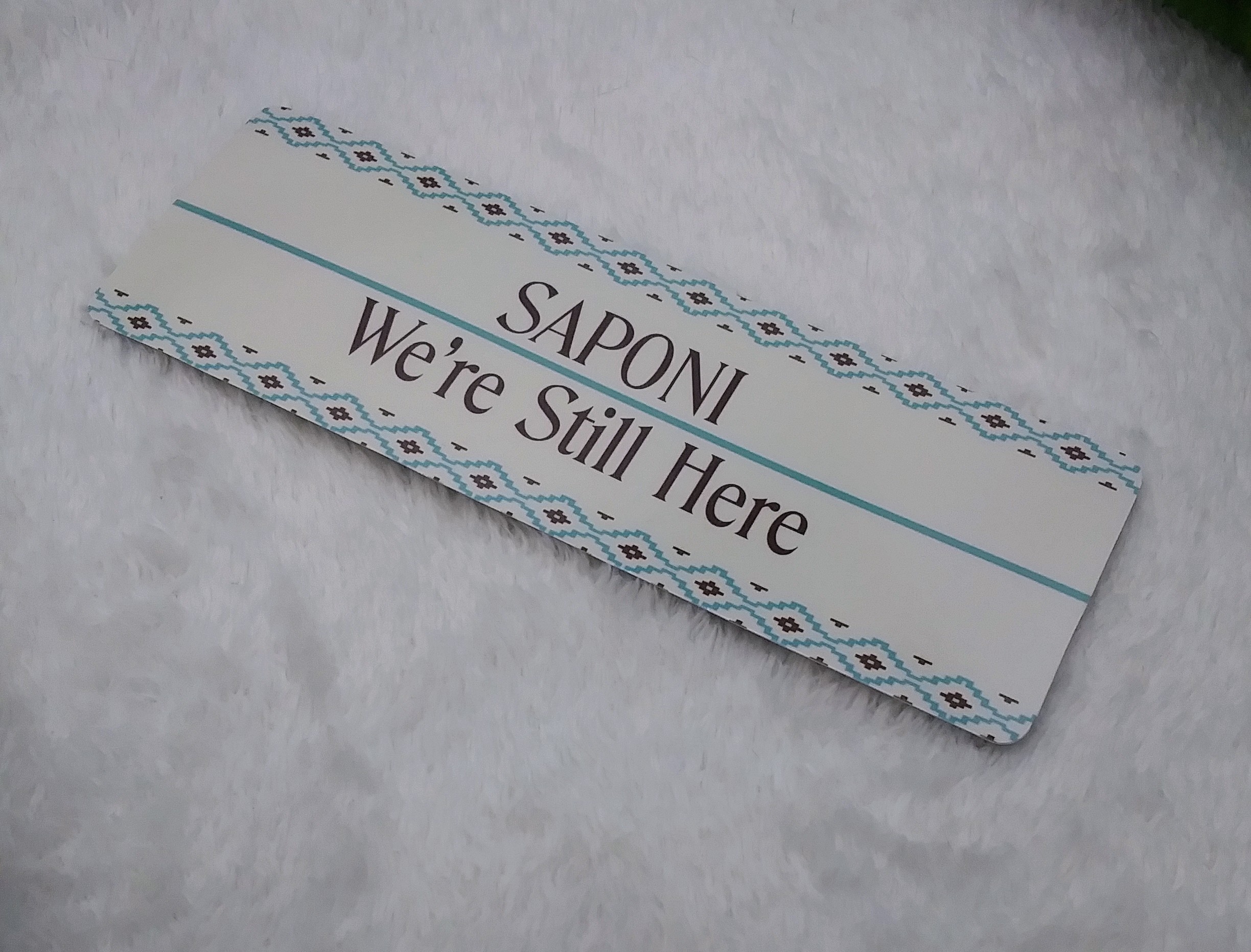 Saponi We're Still Here Bordered Bookmark by Wayuką́