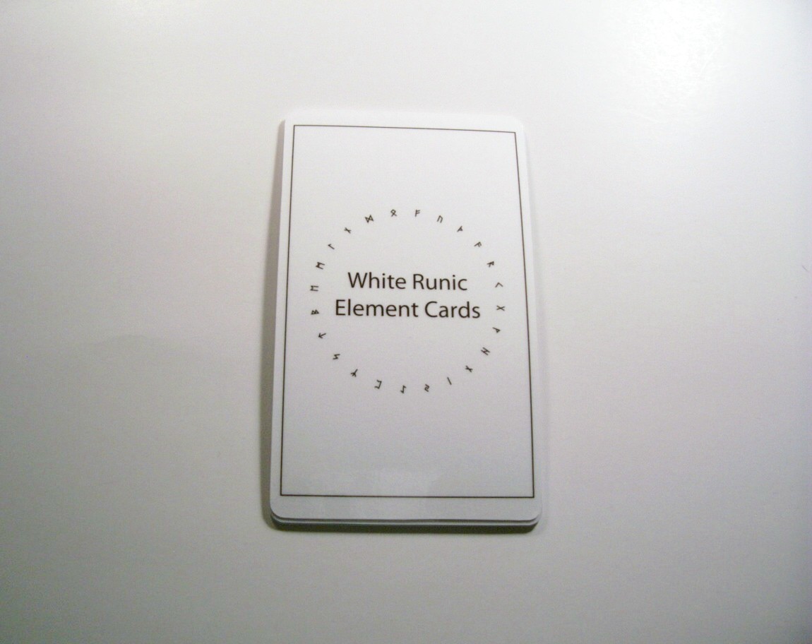White Runic Element Cards by Wayuką́