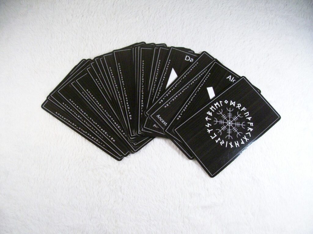 Black Grunge Rune Cards