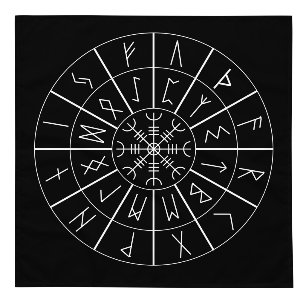 Aegishjalmr Circle Runes Casting Cloth