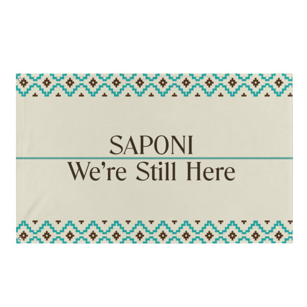 Saponi We're Still Here Wall Flag by Wayuką́