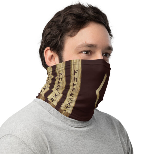Kaunaz Brown Grunge Neck Gaiter by Wayuką́