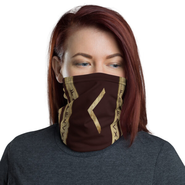 Kaunaz Brown Grunge Neck Gaiter by Wayuką́