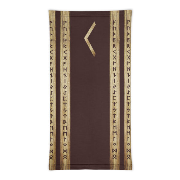 Kaunaz Brown Grunge Neck Gaiter by Wayuką́