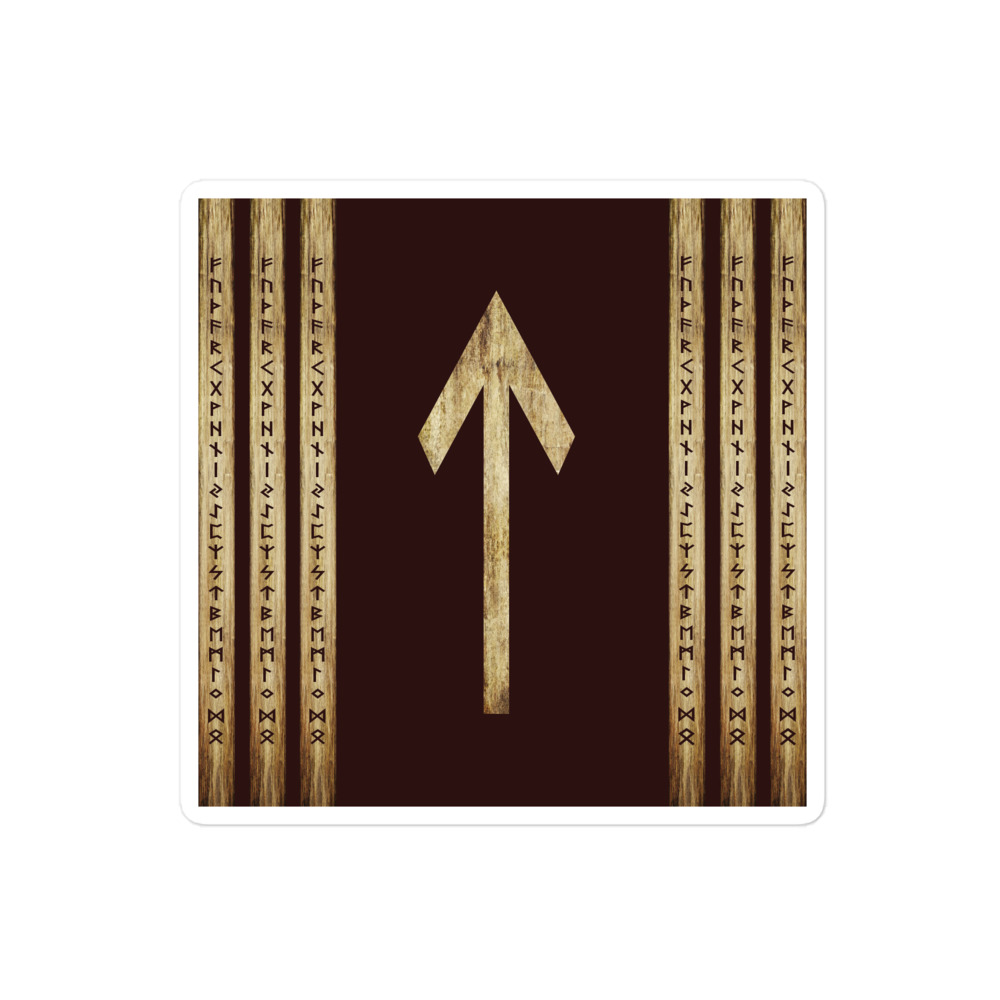 Tiwaz Brown Grunge Stickers