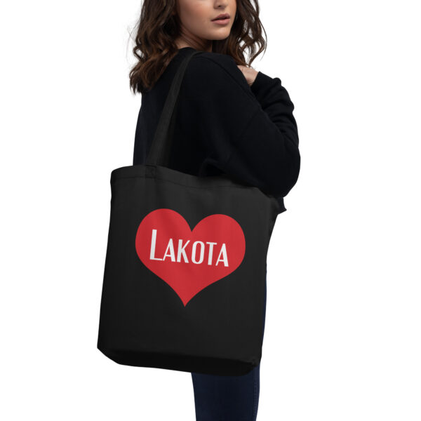 Lakota Heart Eco Tote Bag by Wayuką́