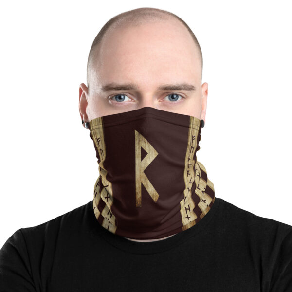 Raidho Brown Grunge Neck Gaiter by Wayuką́