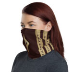 Thurisaz Brown Grunge Neck Gaiter by Wayuką́