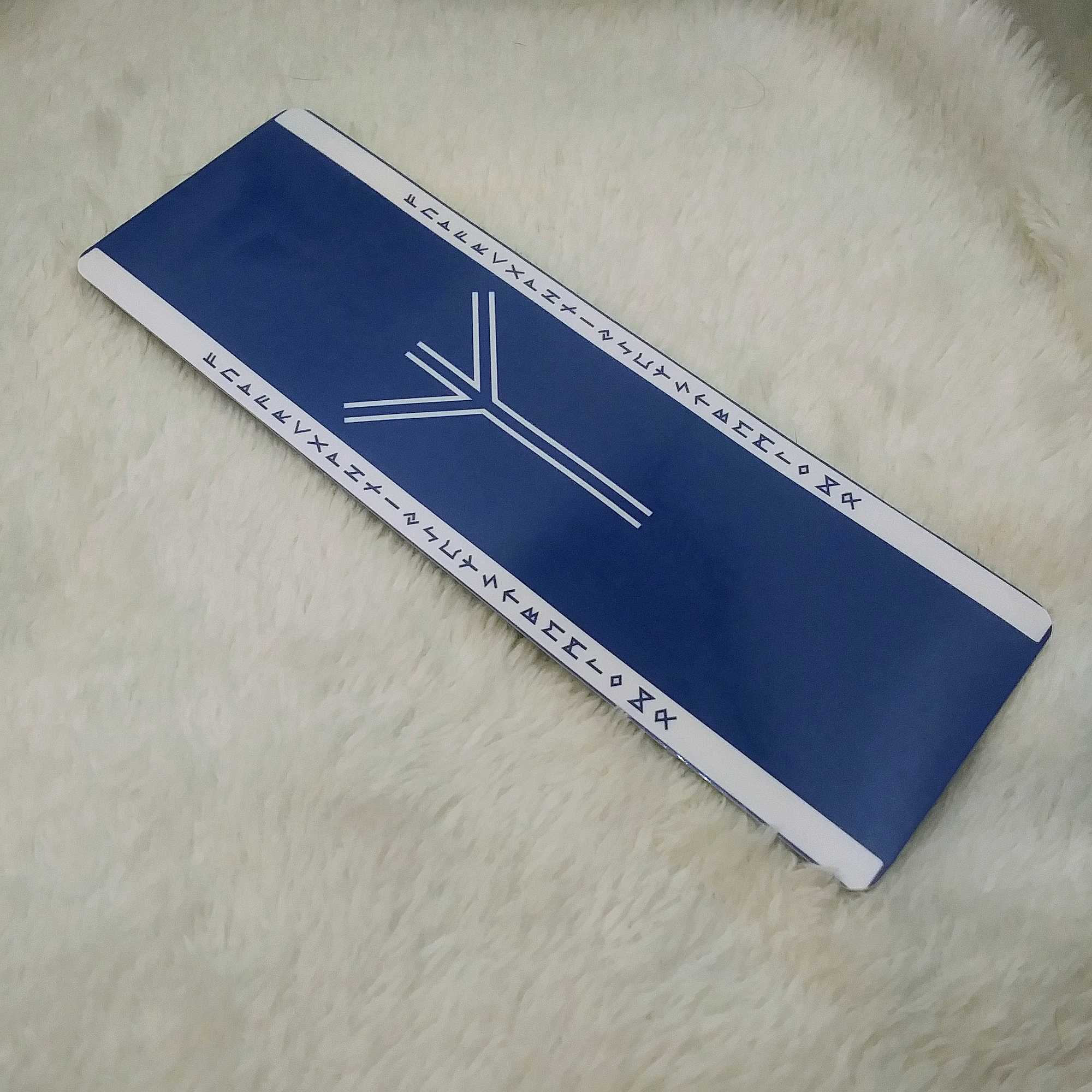 Algiz Blue and White Bookmark by Wayuką́