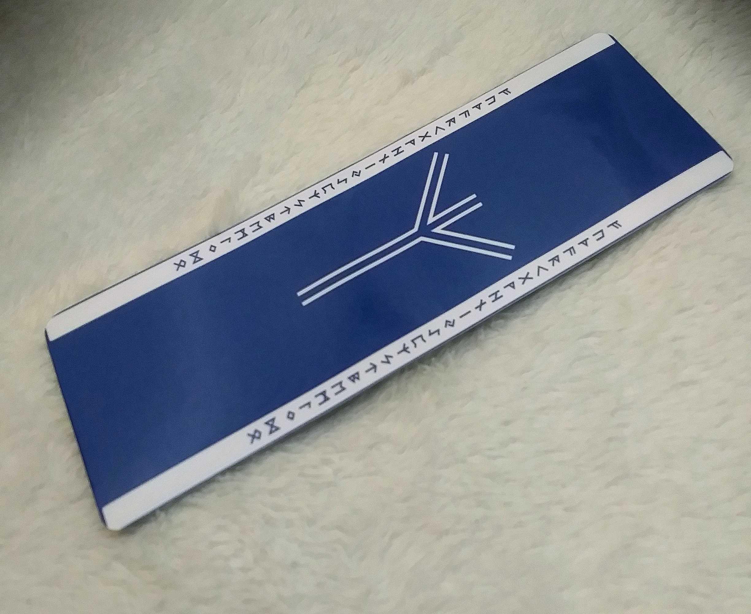 Algiz Blue and White Bookmark by Wayuką́