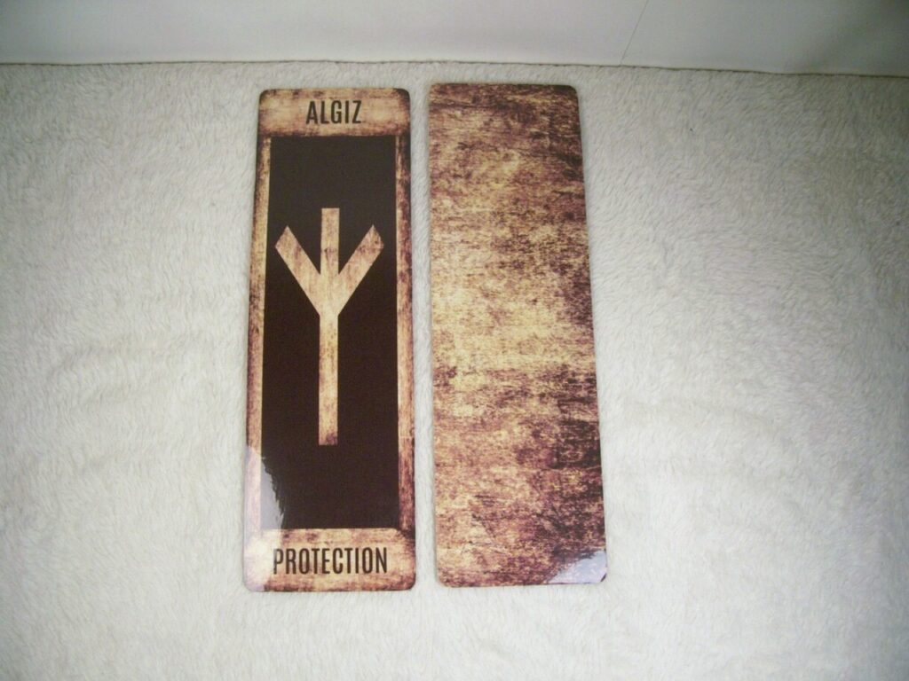 Brown Grunge Rune Bookmarks