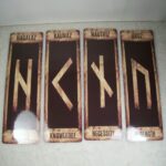 Brown Grunge Rune Bookmark by Wayuką́