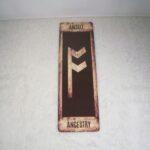Ansuz Brown Grunge Rune Bookmark by Wayuką́