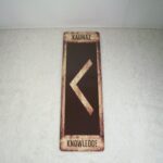 Kaunaz Brown Grunge Rune Bookmark by Wayuką́