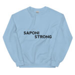 Light Blue Saponi Strong Unisex Sweatshirt by Wayuką́