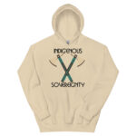 Sand Indigenous Sovereignty Tomahawk Unisex Hoodies by Wayuką́