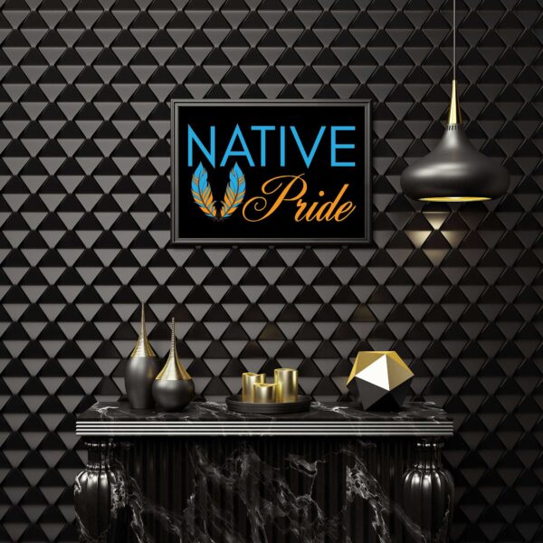 Native Pride Feathers Black Art Print by Wayuką́