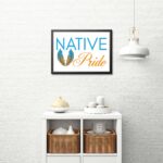 Native Pride Feathers White Art Print by Wayuką́
