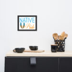 Native Pride Feathers White Art Print by Wayuką́
