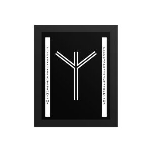 Algiz Black and White Art Print by Wayuką́