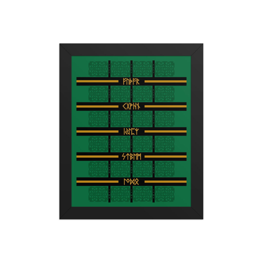Celtic Runes 1 Art Print