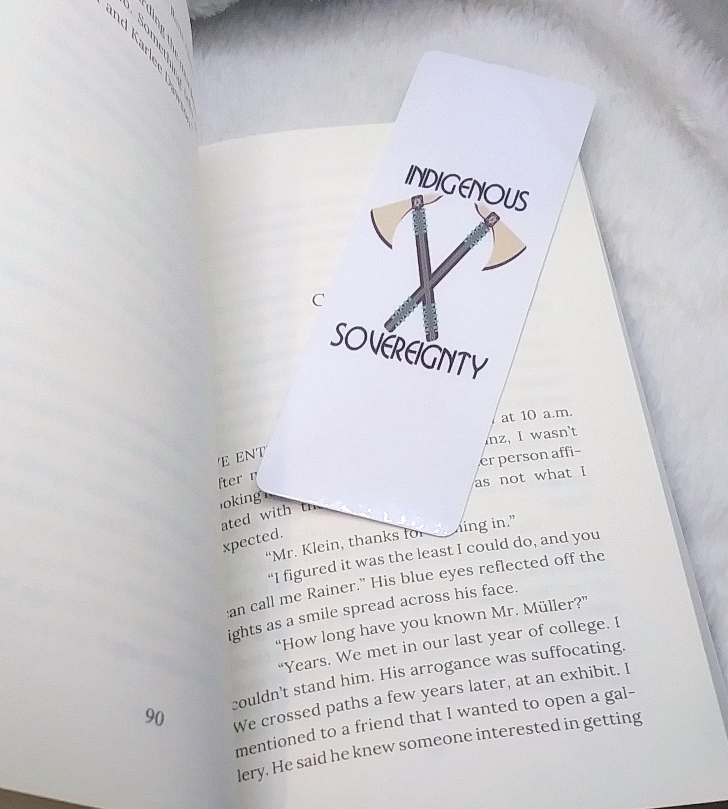 Indigenous Sovereignty Tomahawk Bookmark by Wayuką́