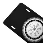 Aegishjalmr Halftone Vanity License Plate by Wayuką́