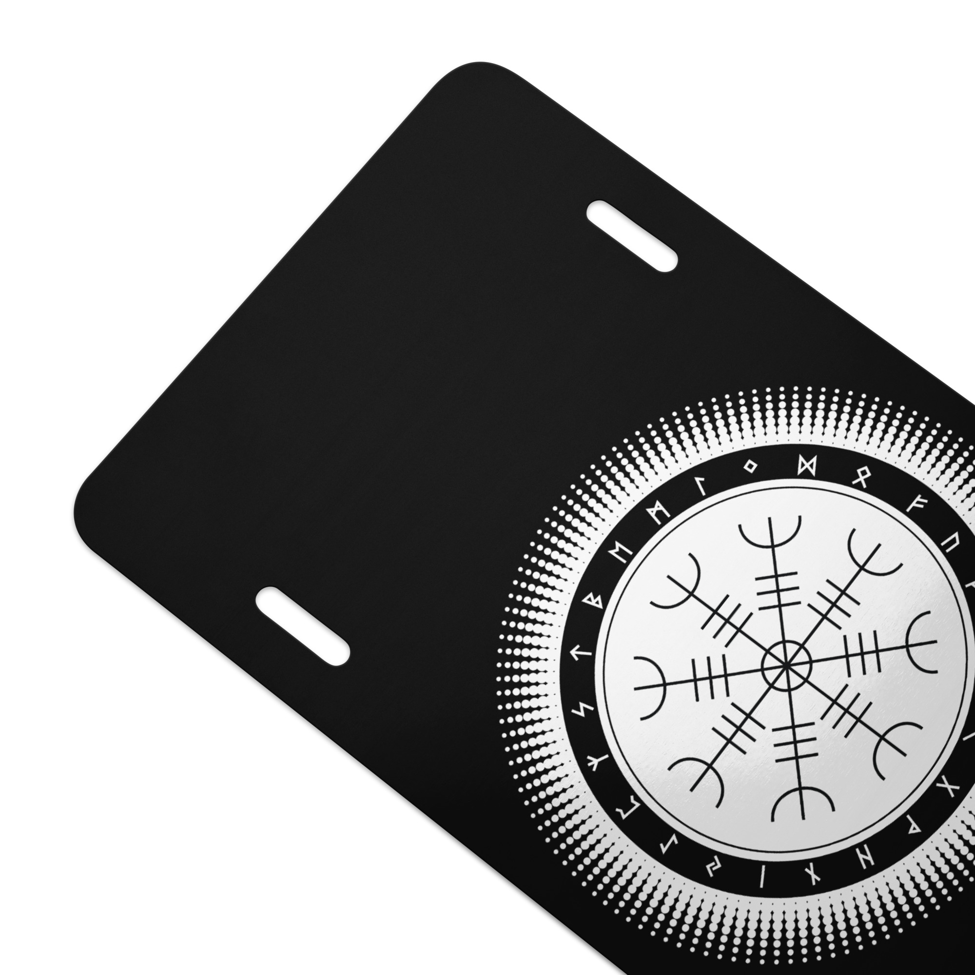 Aegishjalmr Halftone Vanity License Plate by Wayuką́