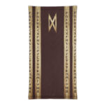 Dagaz Brown Grunge Neck Gaiter by Wayuką́