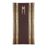 Ehwaz Brown Grunge Neck Gaiter by Wayuką́