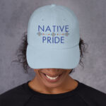 Native Pride 2 Light Blue Dad Hat by Wayuką́