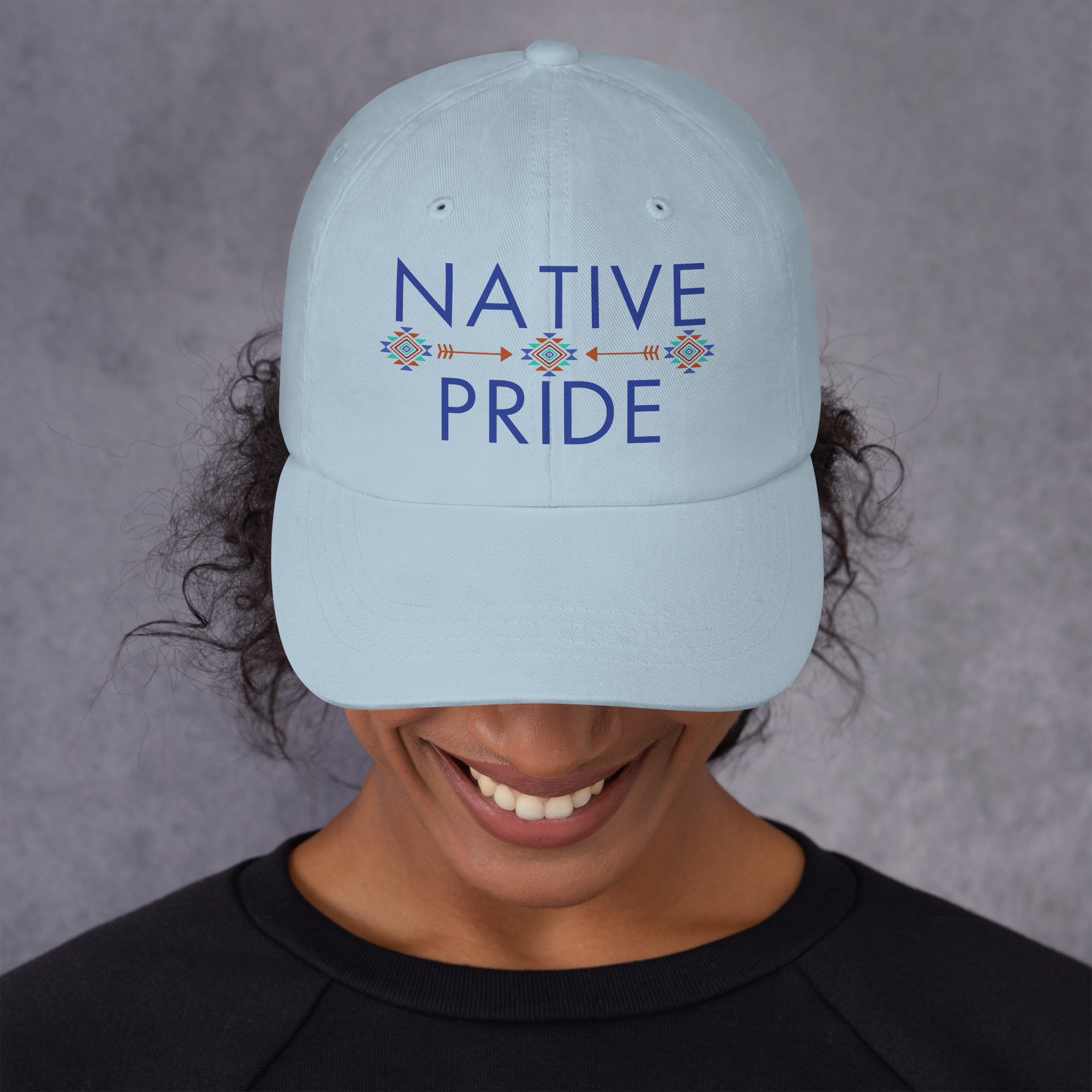 Native Pride 2 Light Blue Dad Hat by Wayuką́