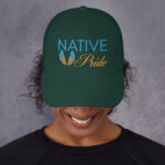 Native Pride Feathers Spruce Dad Hat by Wayuką́