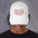 Native Pride 1 White Dad Hat by Wayuką́