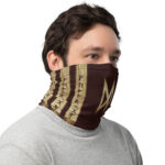 Dagaz Brown Grunge Neck Gaiter by Wayuką́