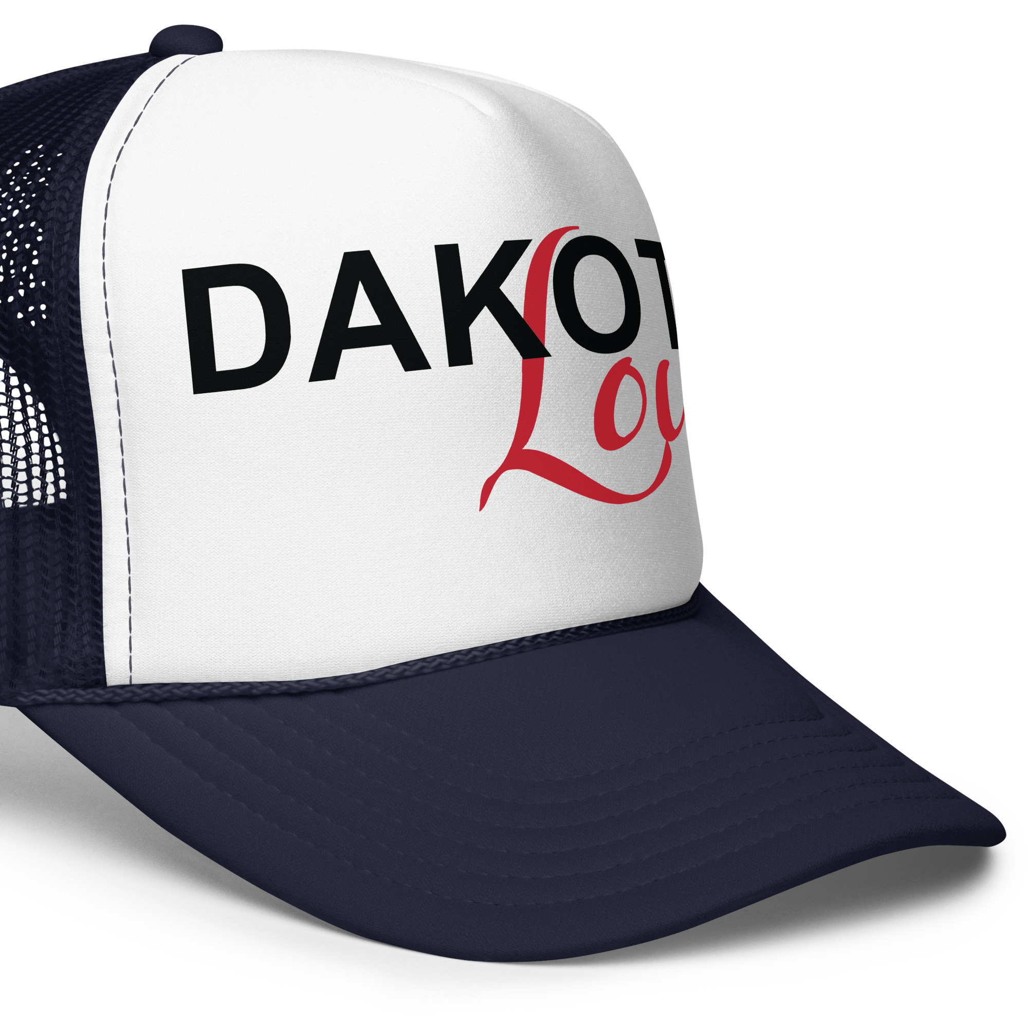 Dakota Love Navy Trucker Hat by Wayuką́