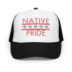 Native Pride 1 Black White Trucker Hat by Wayuką́