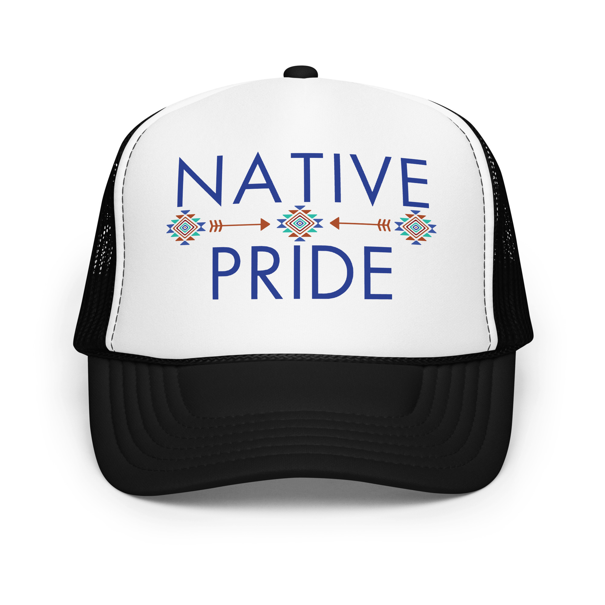 Native Pride 2 Black Trucker Hat by Wayuką́