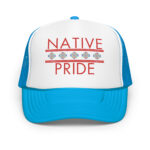Native Pride 1 Blue Trucker Hat by Wayuką́
