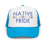 Native Pride 2 Blue Trucker Hat by Wayuką́