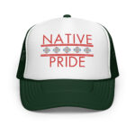 Native Pride 1 Dark Green Trucker Hat by Wayuką́
