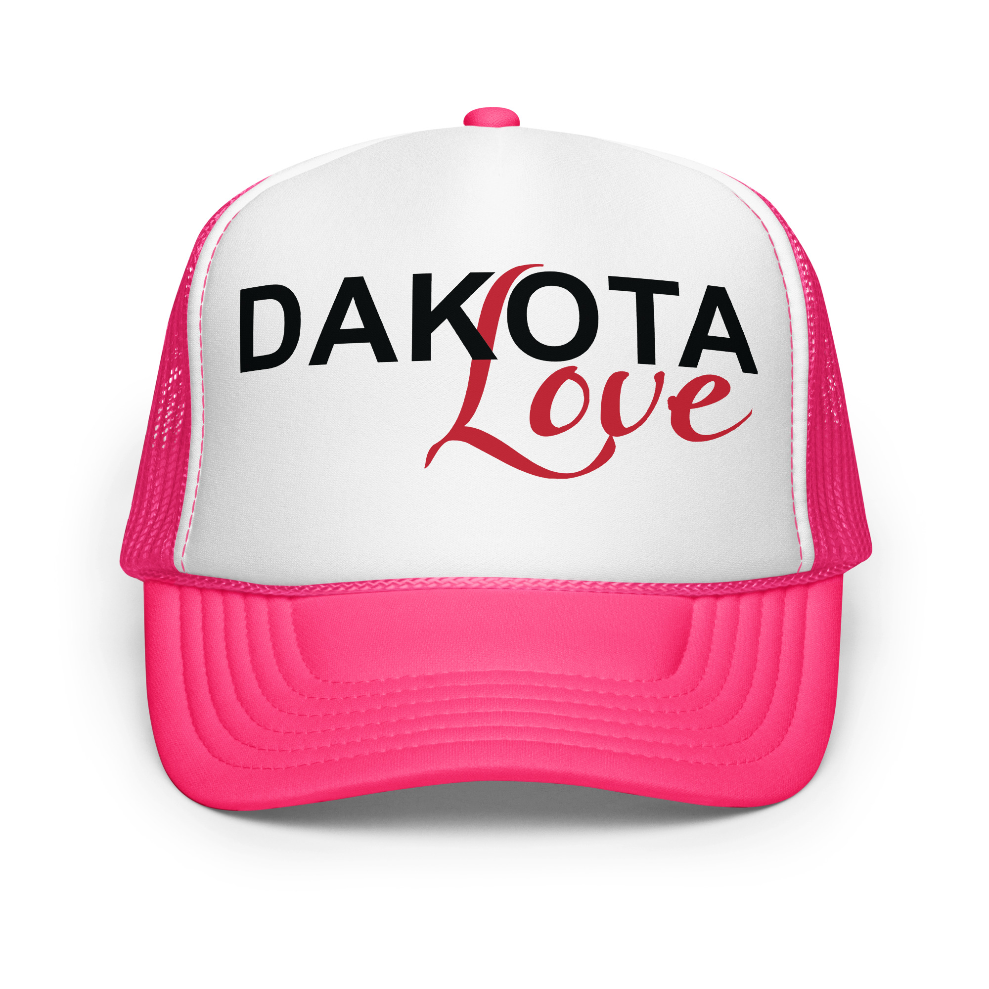 Dakota Love Hot Pink Trucker Hat by Wayuką́
