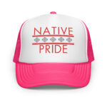 Native Pride 1 Hot Pink Trucker Hat by Wayuką́