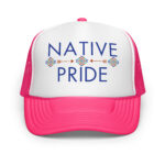Native Pride 2 Hot Pink Trucker Hat by Wayuką́